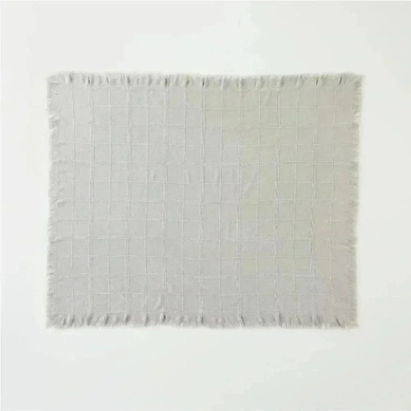 NWOT HEARTH & HAND TEXTURED GRID THROW BLANKET - Picture 3 of 5